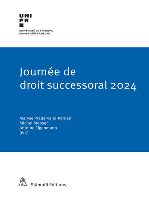 cover image of Journée de droit successoral 2024
